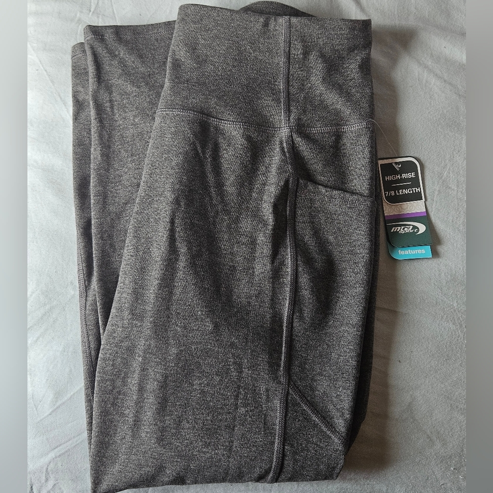 MTA Sport Gray High-Rise 7/8 Leggings